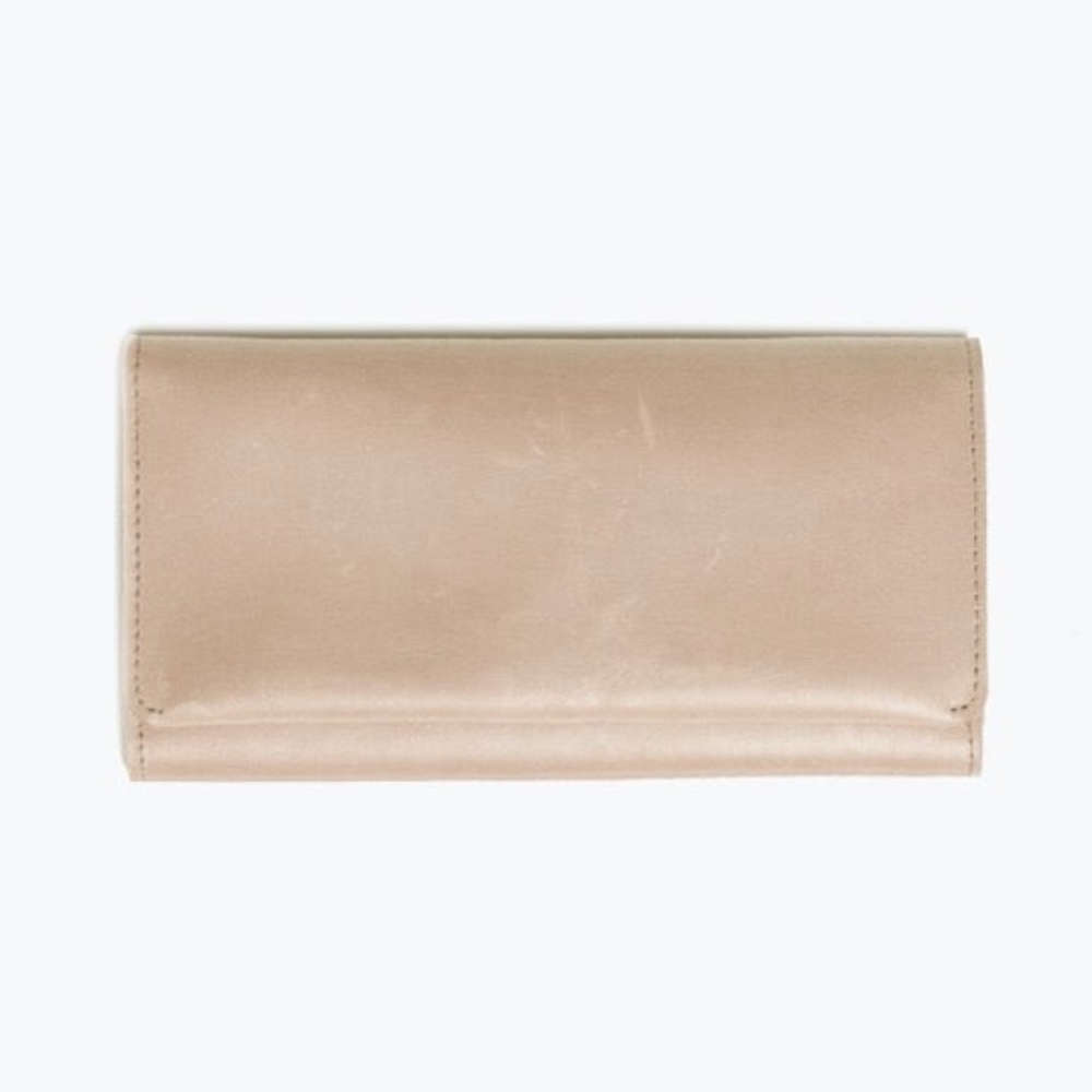 ABLE Debre leather wallet in Fog